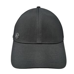 Gaiam Strapback Hat Black One Size Laser Cut Adjustable Solid 6 Panel